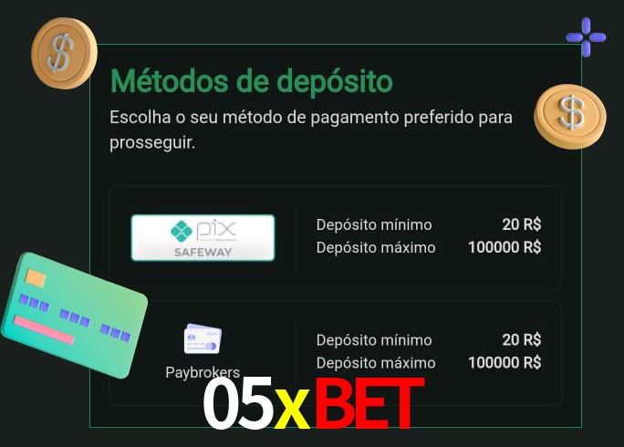 O cassino 05xbet oferece uma grande variedade de métodos de pagamento