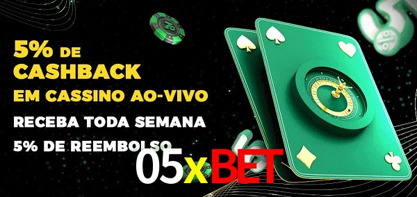 Promoções do cassino ao Vivo 05xbet